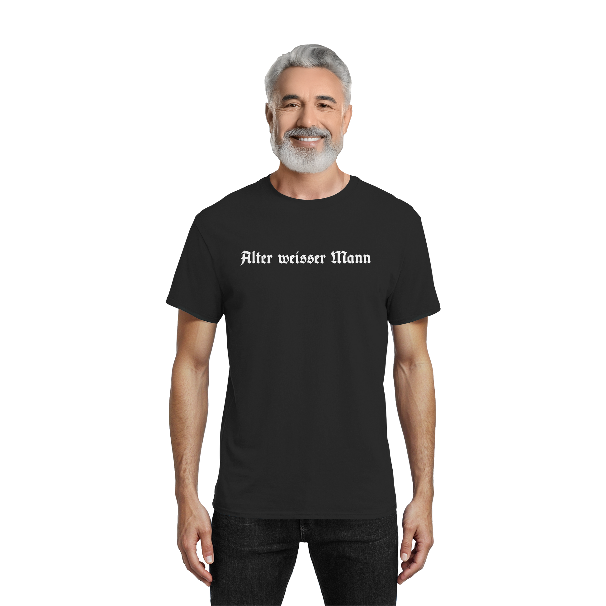 Alter weisser Mann T-Shirt