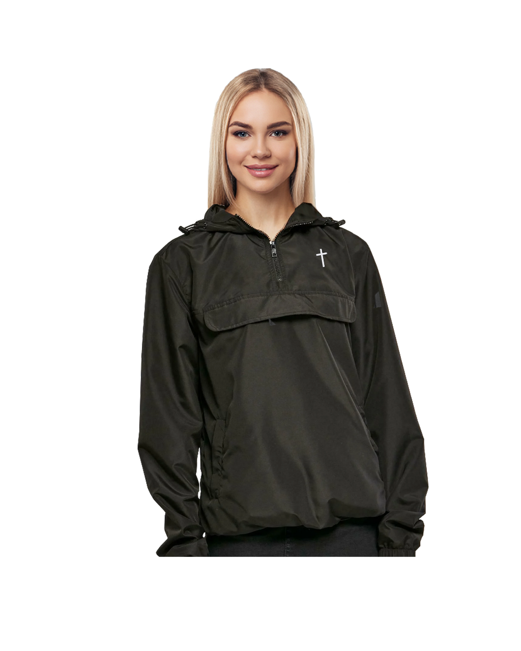 Minimal Kreuz Stick Windbreaker Frauen