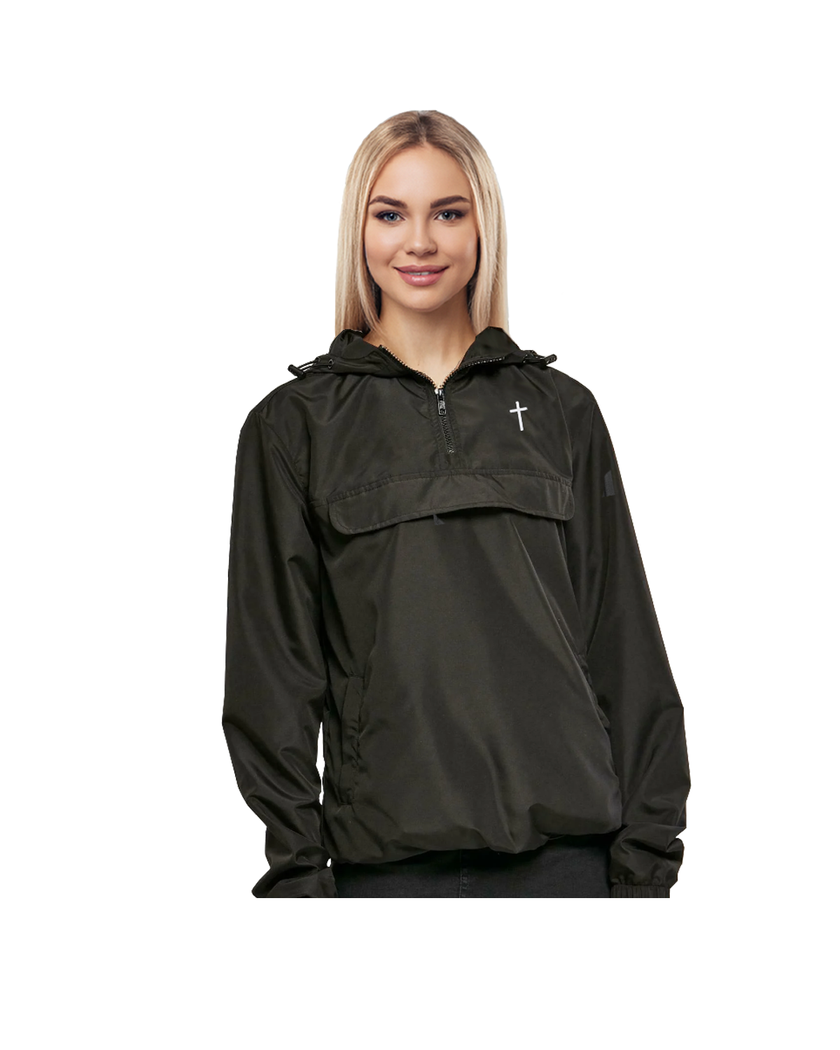 Minimal Kreuz Stick Windbreaker Frauen