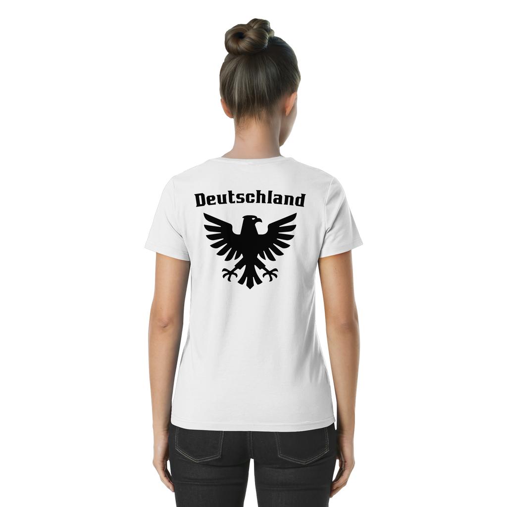 Schwarzer Adler Rücken Frauen T-Shirt