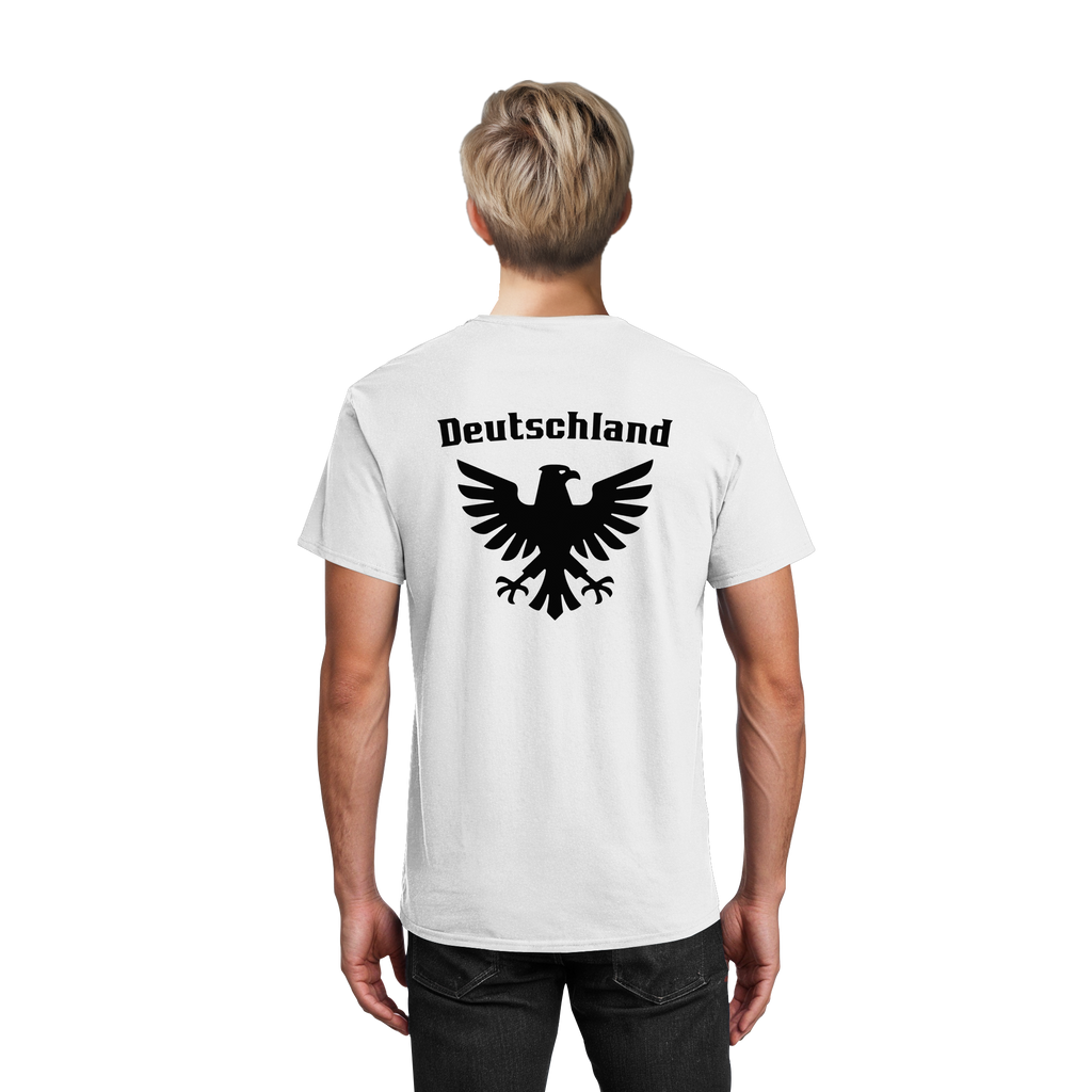 Schwarzer Adler Rücken T-Shirt Männer