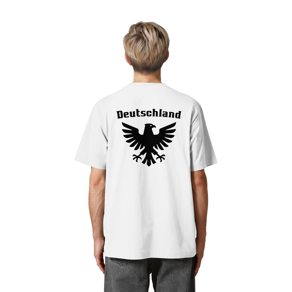 Schwarzer Adler Rücken Oversized T-Shirt