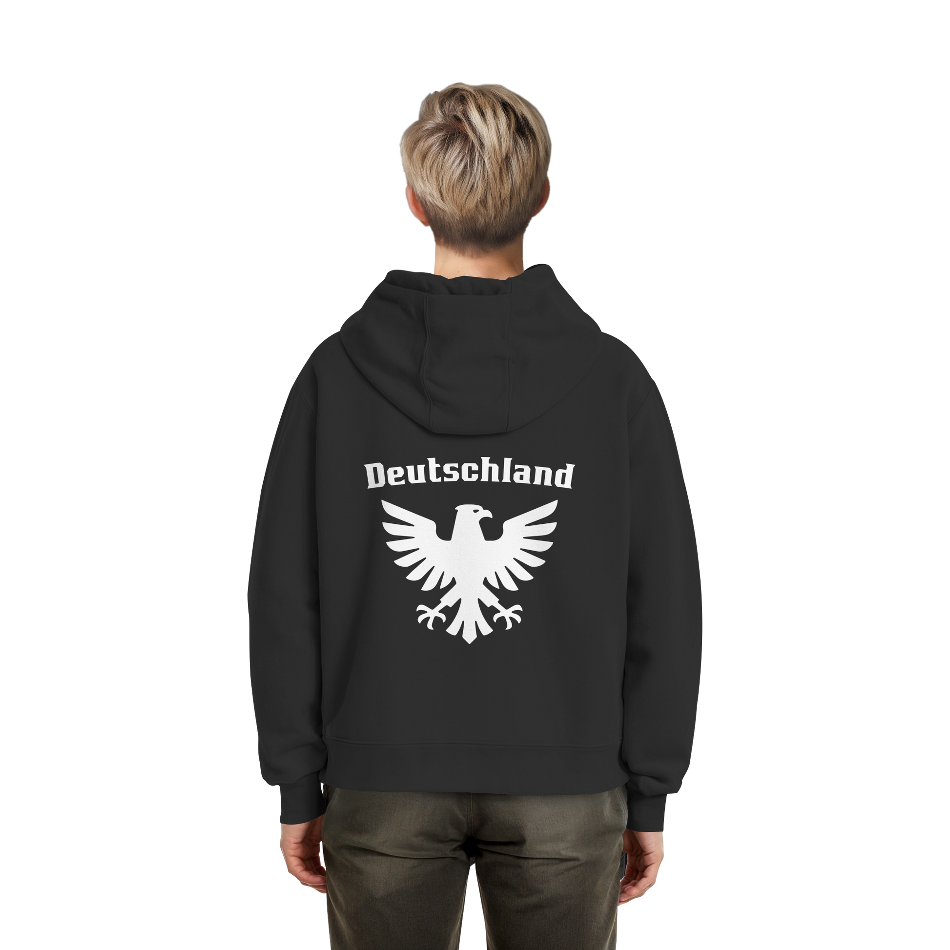 Weißer Adler Rücken Boxcut Hoodie
