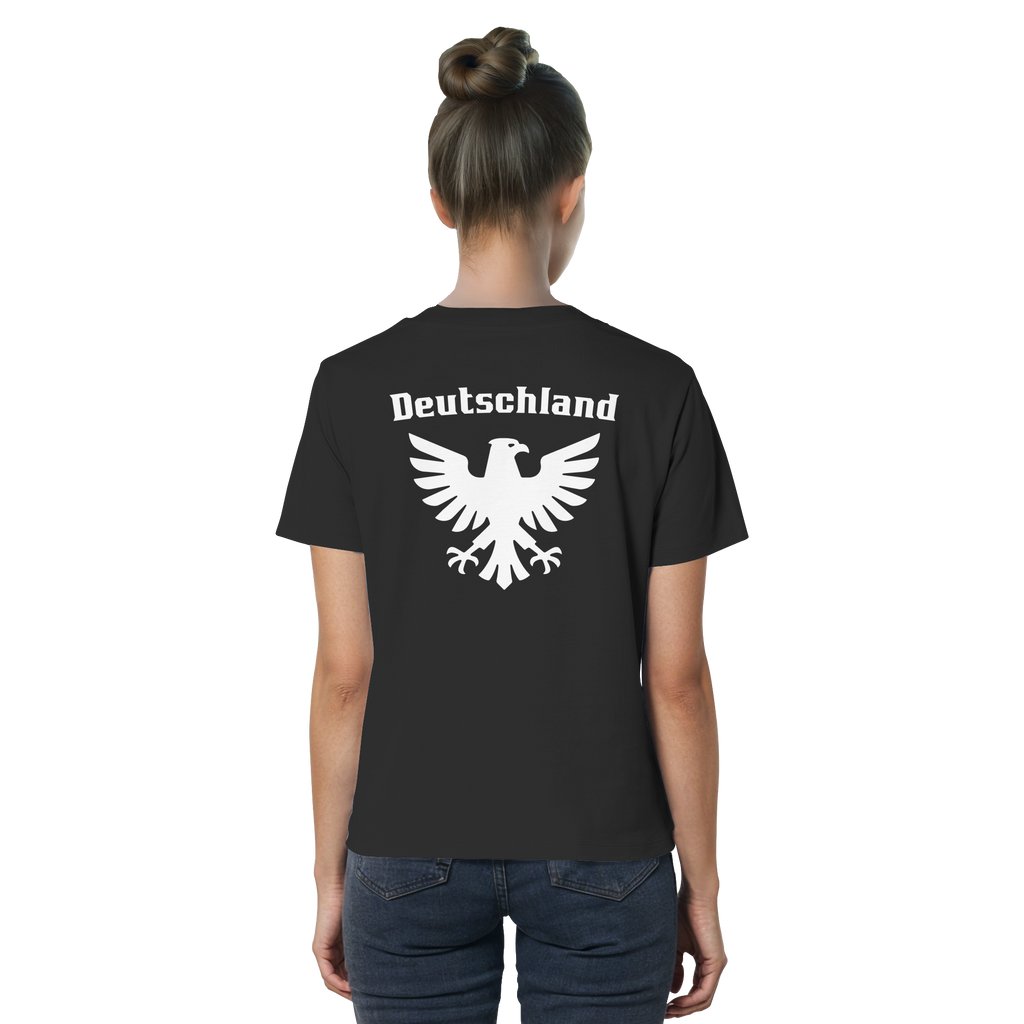 Weißer Adler Rücken Frauen Bio T-Shirt