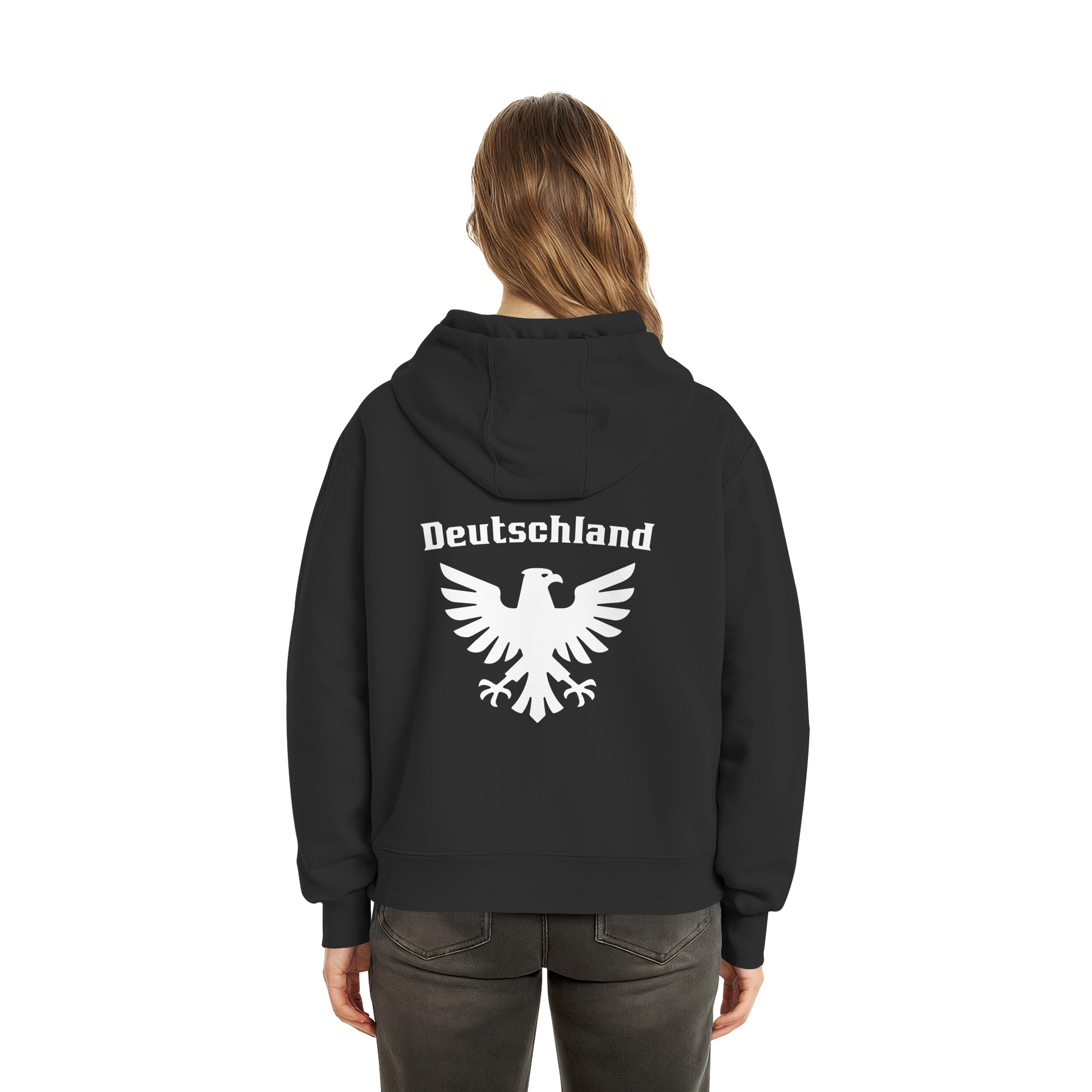 Weißer Adler Rücken Boxcut Hoodie