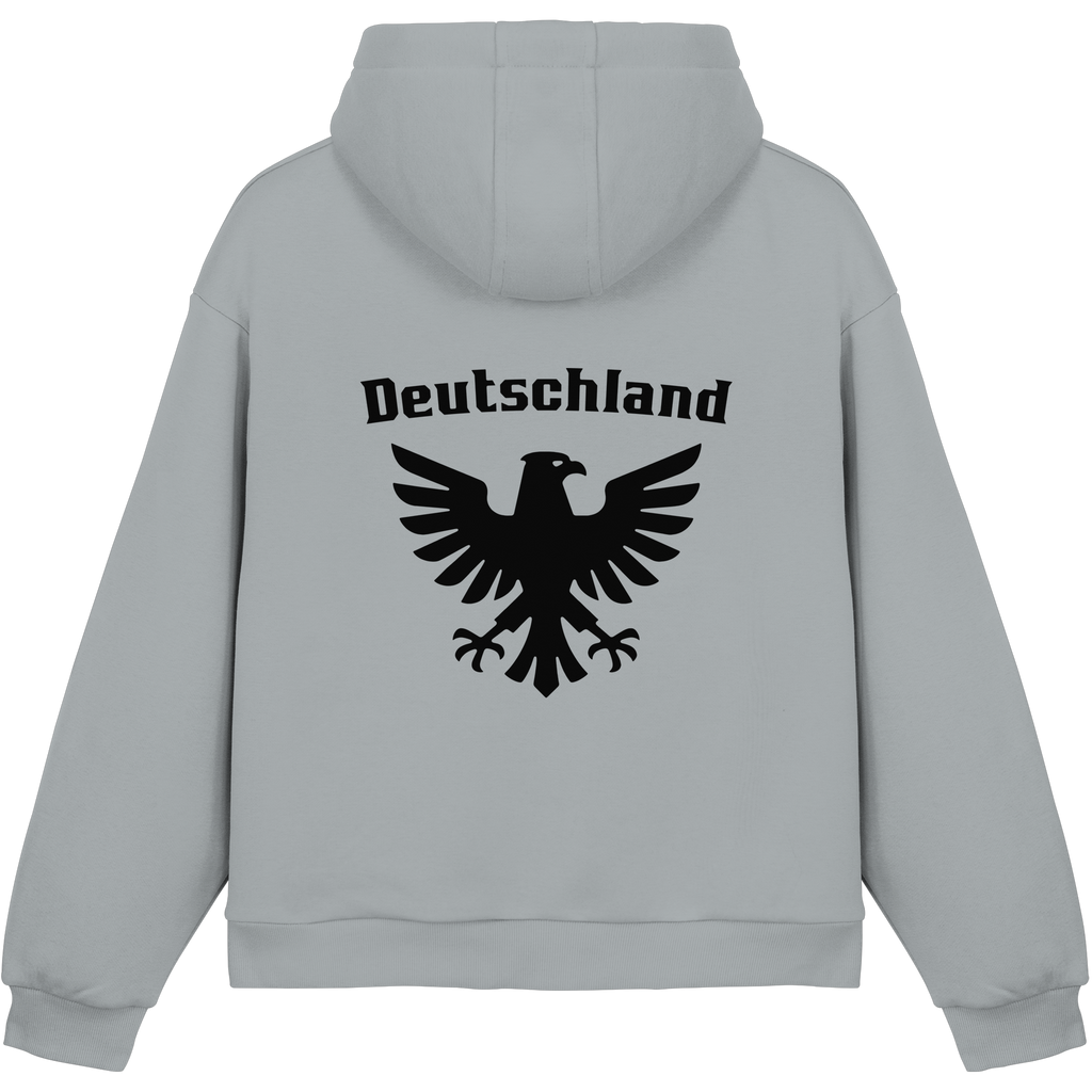 Schwarzer Adler Rücken Boxcut Hoodie