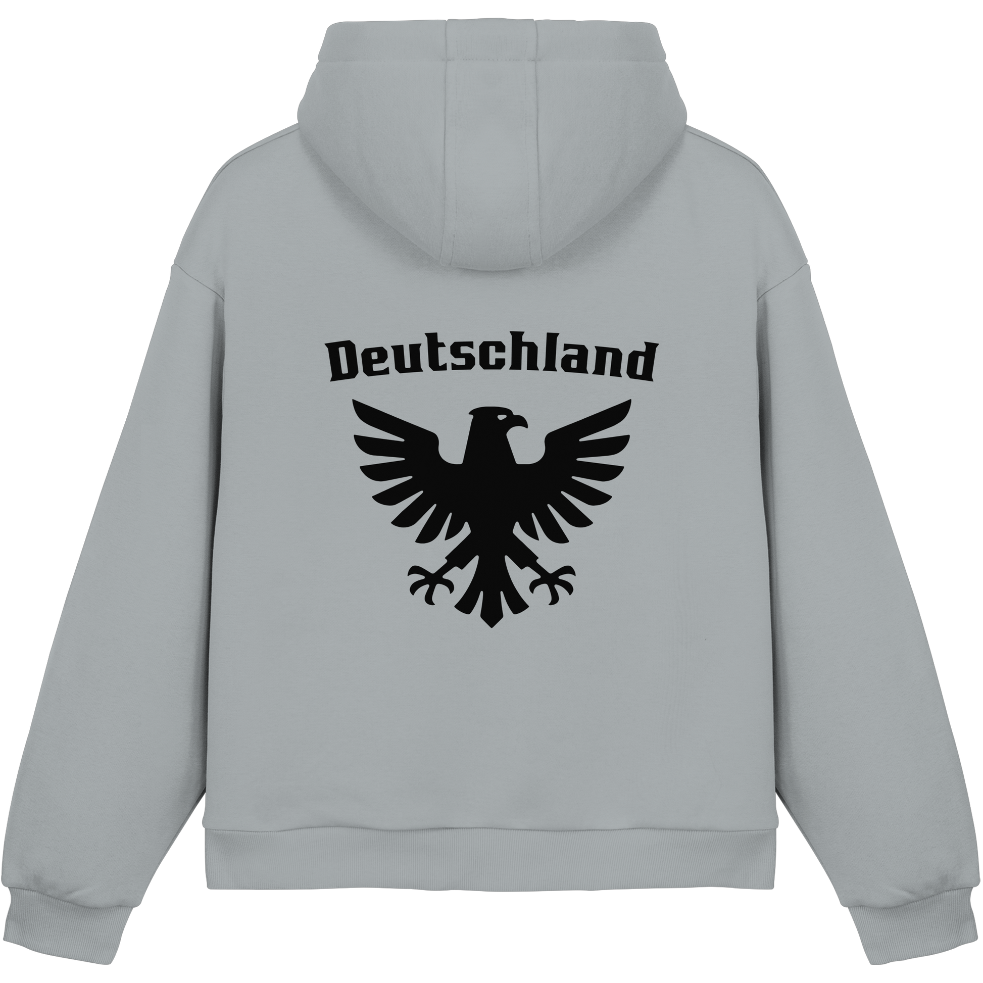 Schwarzer Adler Rücken Boxcut Hoodie