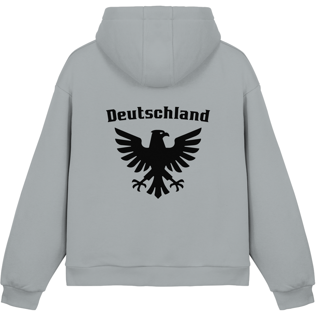 Schwarzer Adler Rücken Boxcut Hoodie