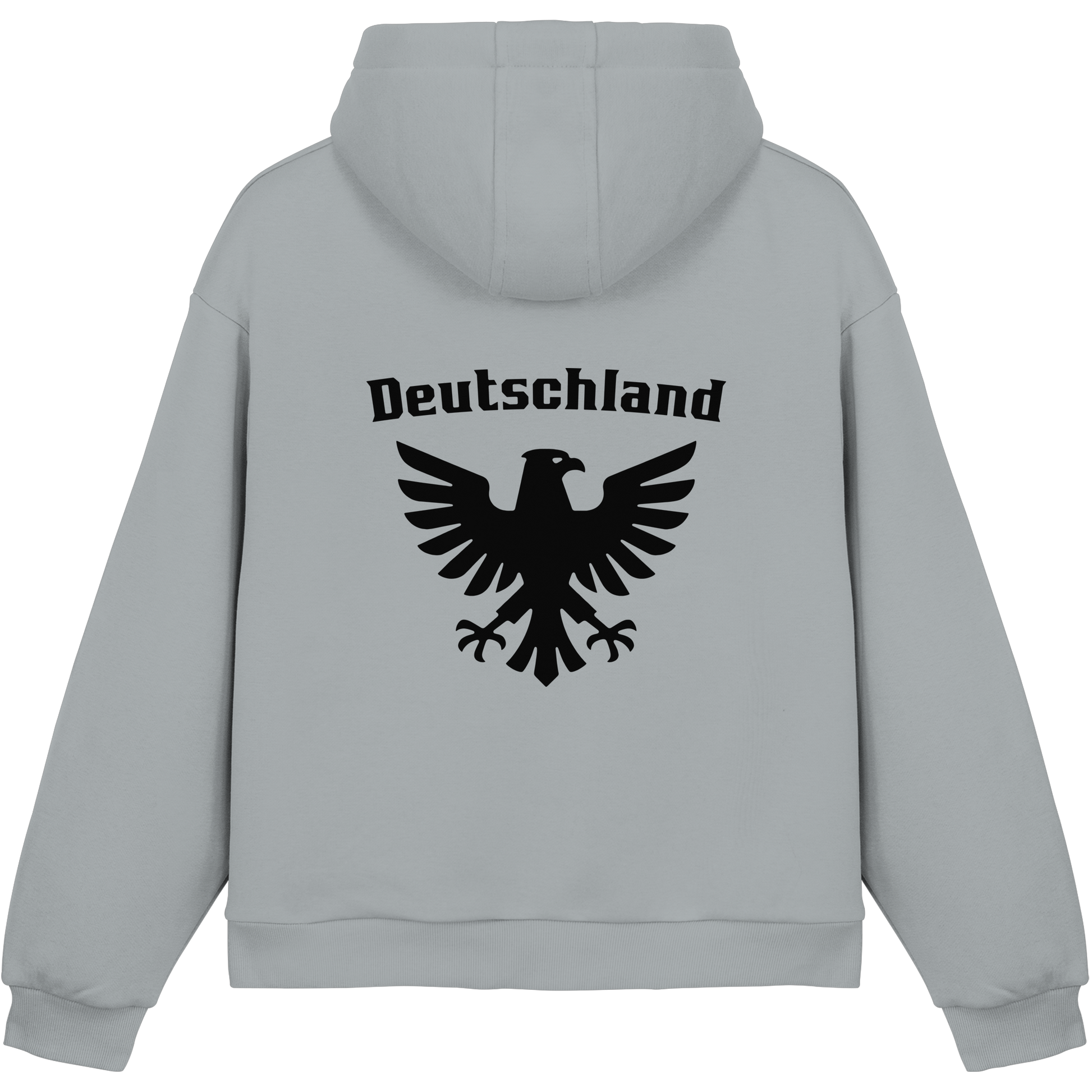 Schwarzer Adler Rücken Boxcut Hoodie