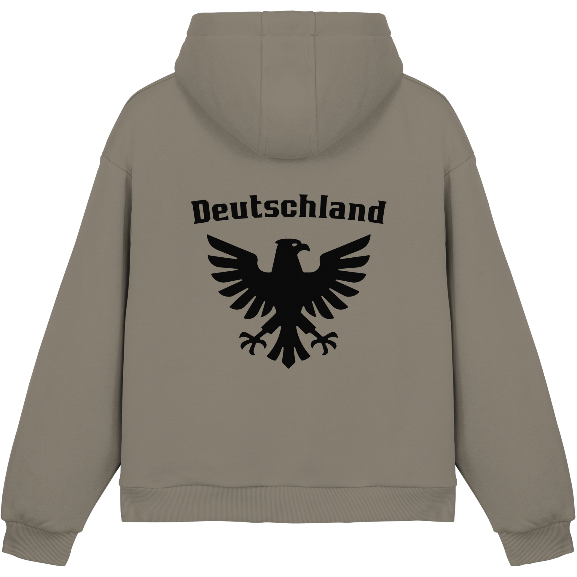 Schwarzer Adler Rücken Boxcut Hoodie