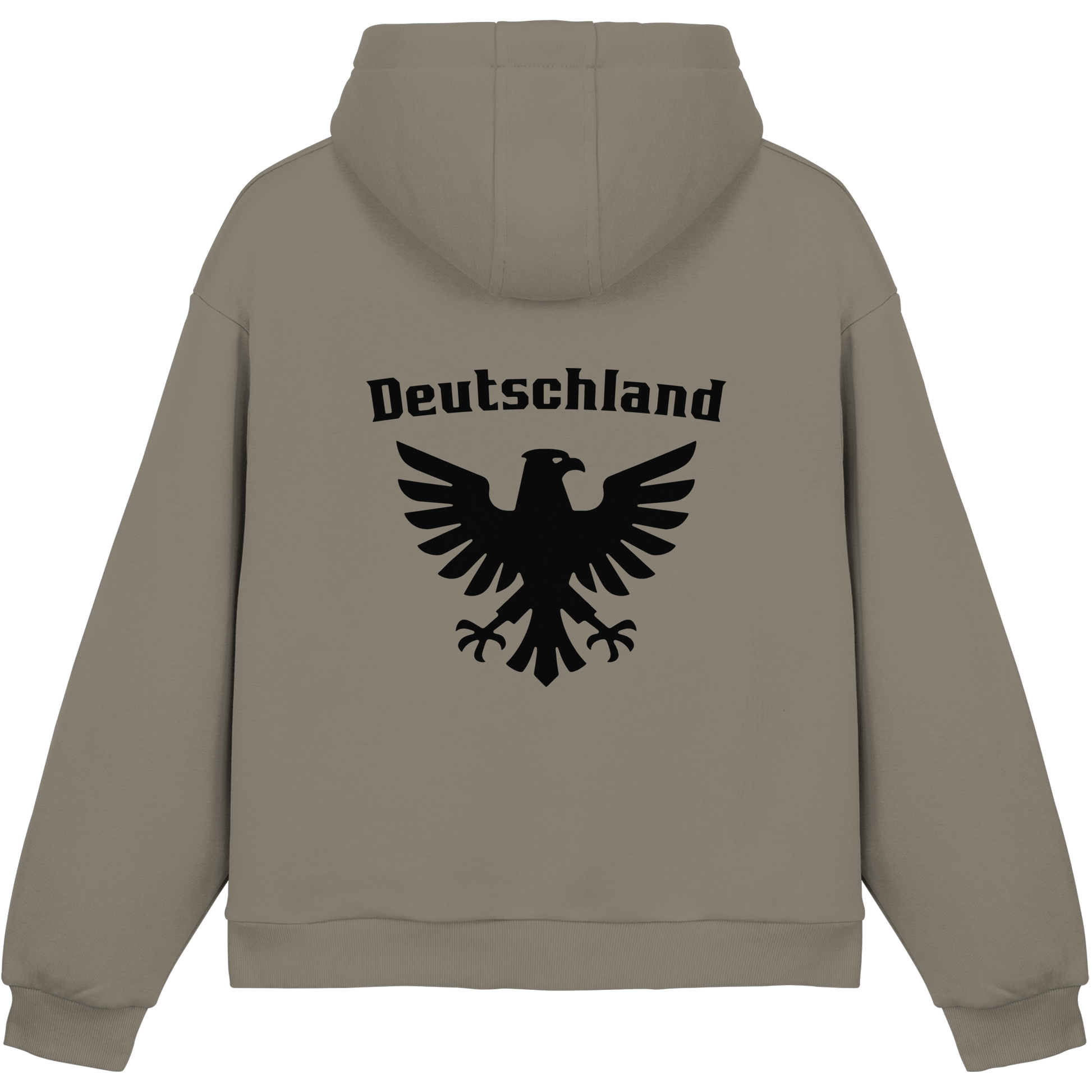 Schwarzer Adler Rücken Boxcut Hoodie