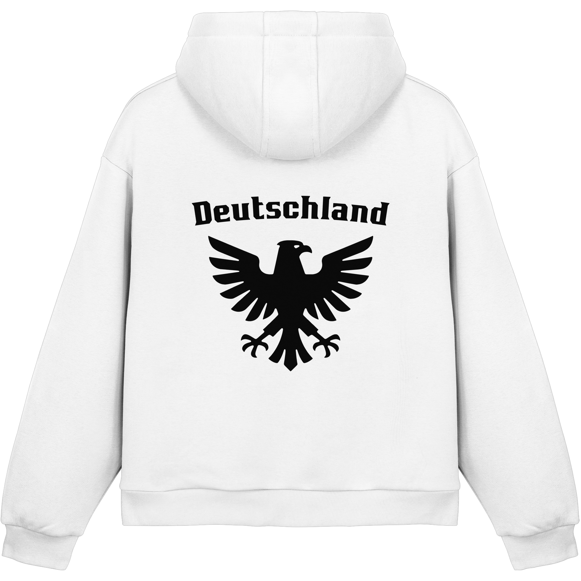 Schwarzer Adler Rücken Boxcut Hoodie