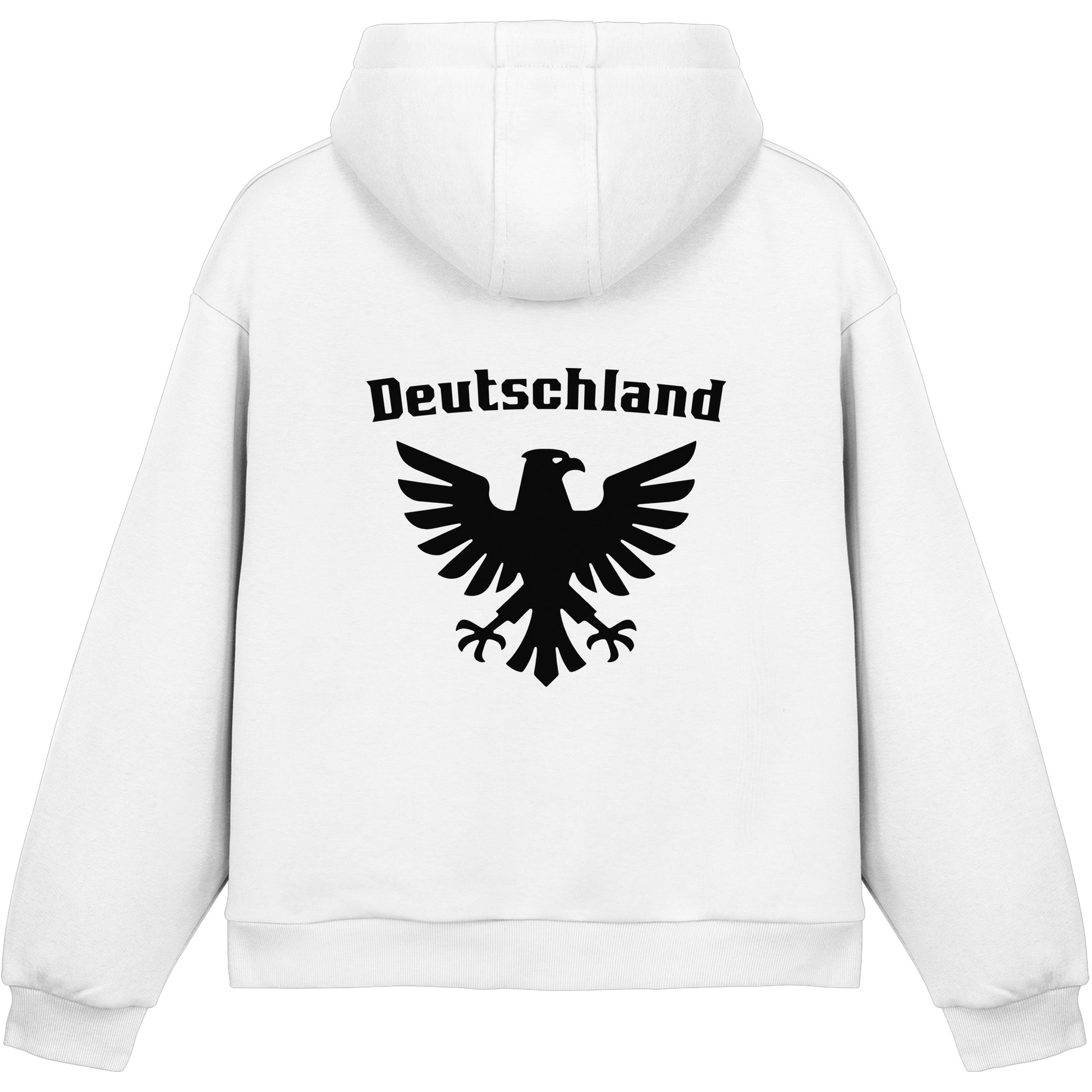 Schwarzer Adler Rücken Boxcut Hoodie