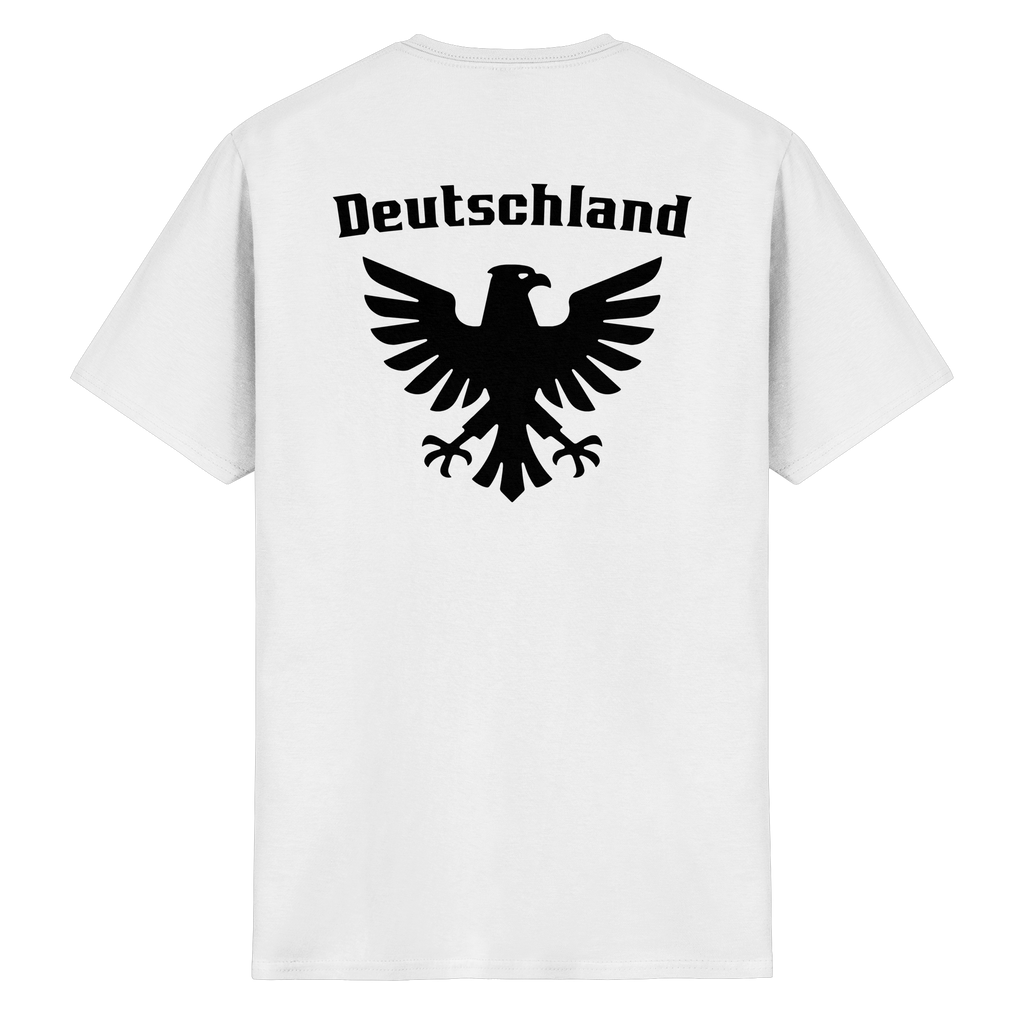 Schwarzer Adler Rücken T-Shirt Männer