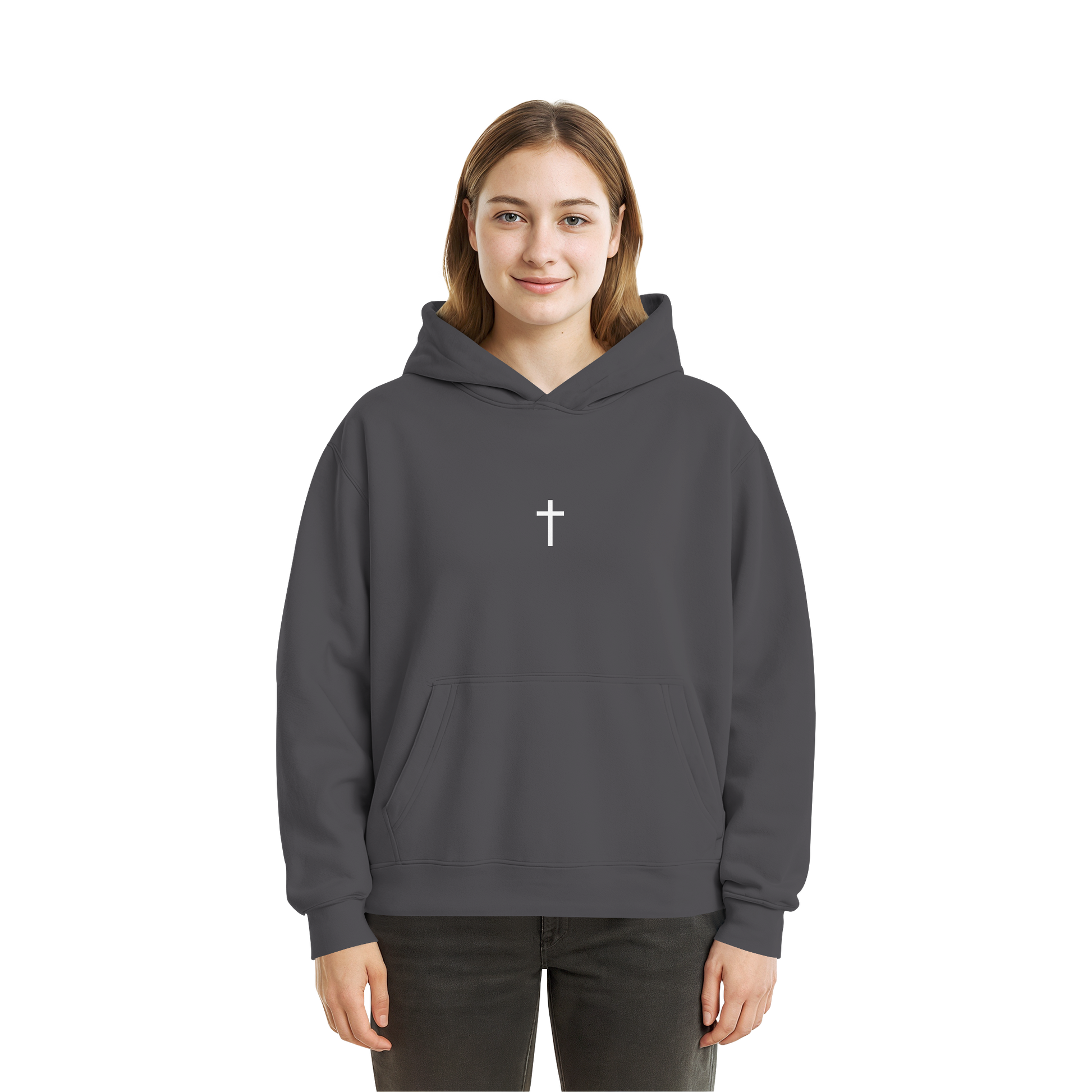 Minimal Kreuz Boxcut Hoodie