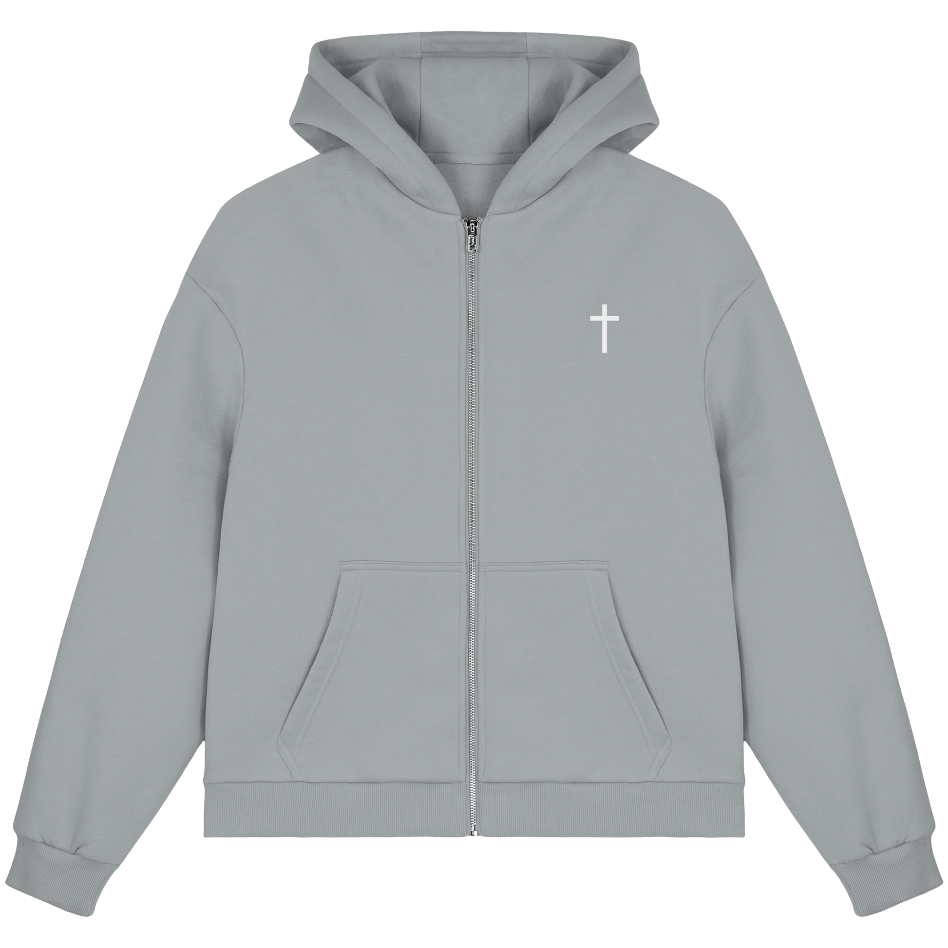 Minimal Kreuz Zip Hoodie