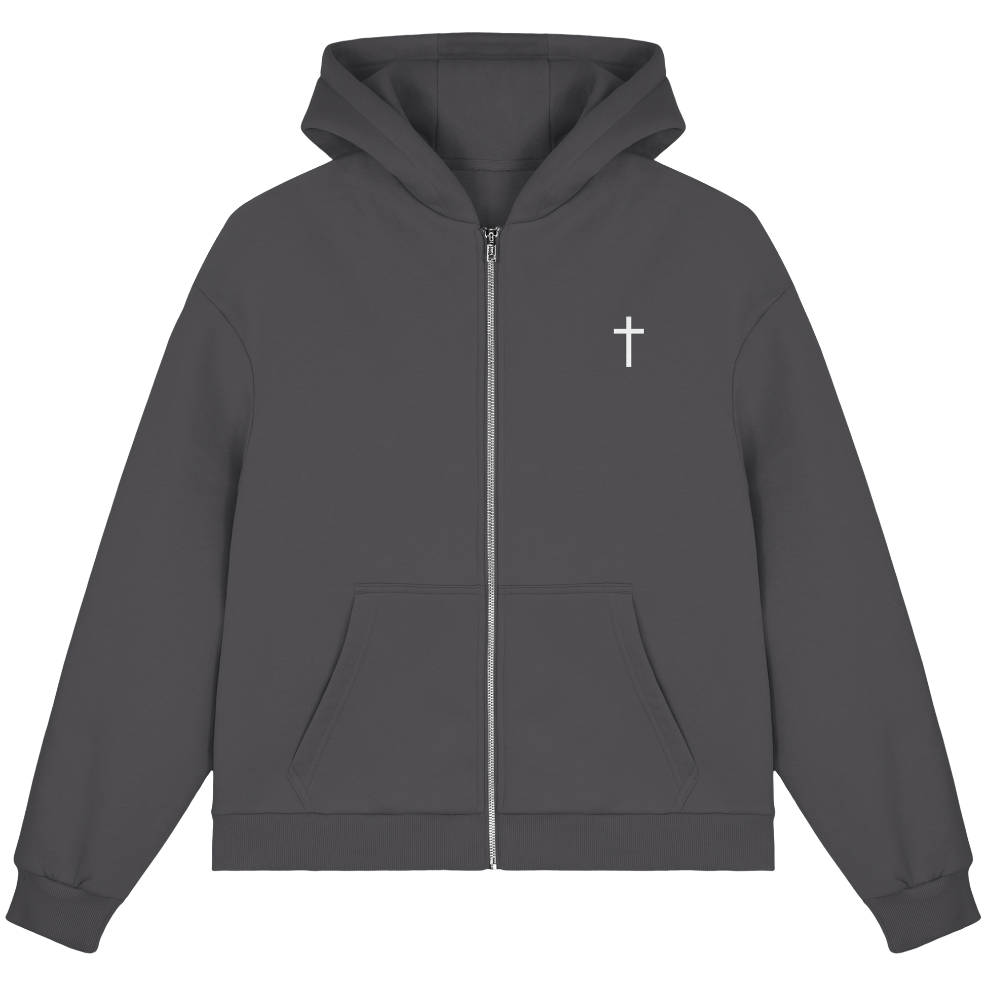Minimal Kreuz Zip Hoodie