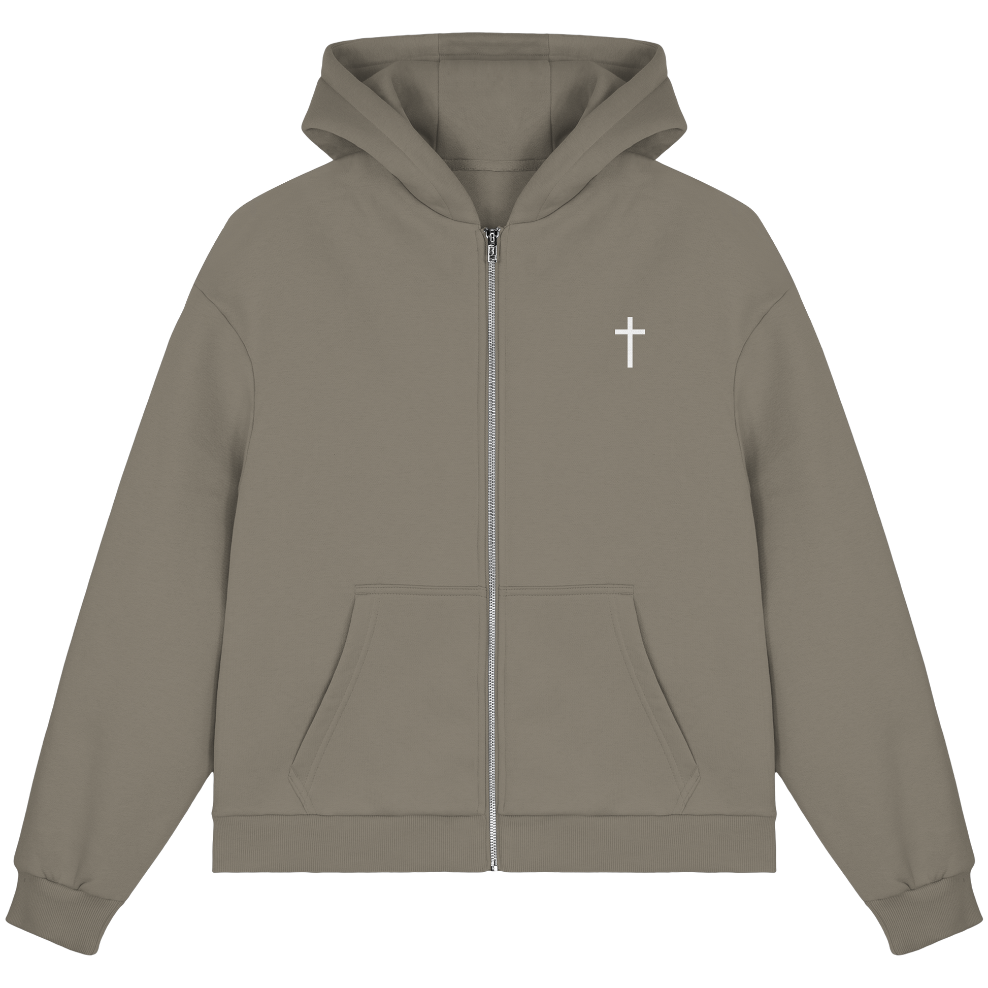 Minimal Kreuz Zip Hoodie