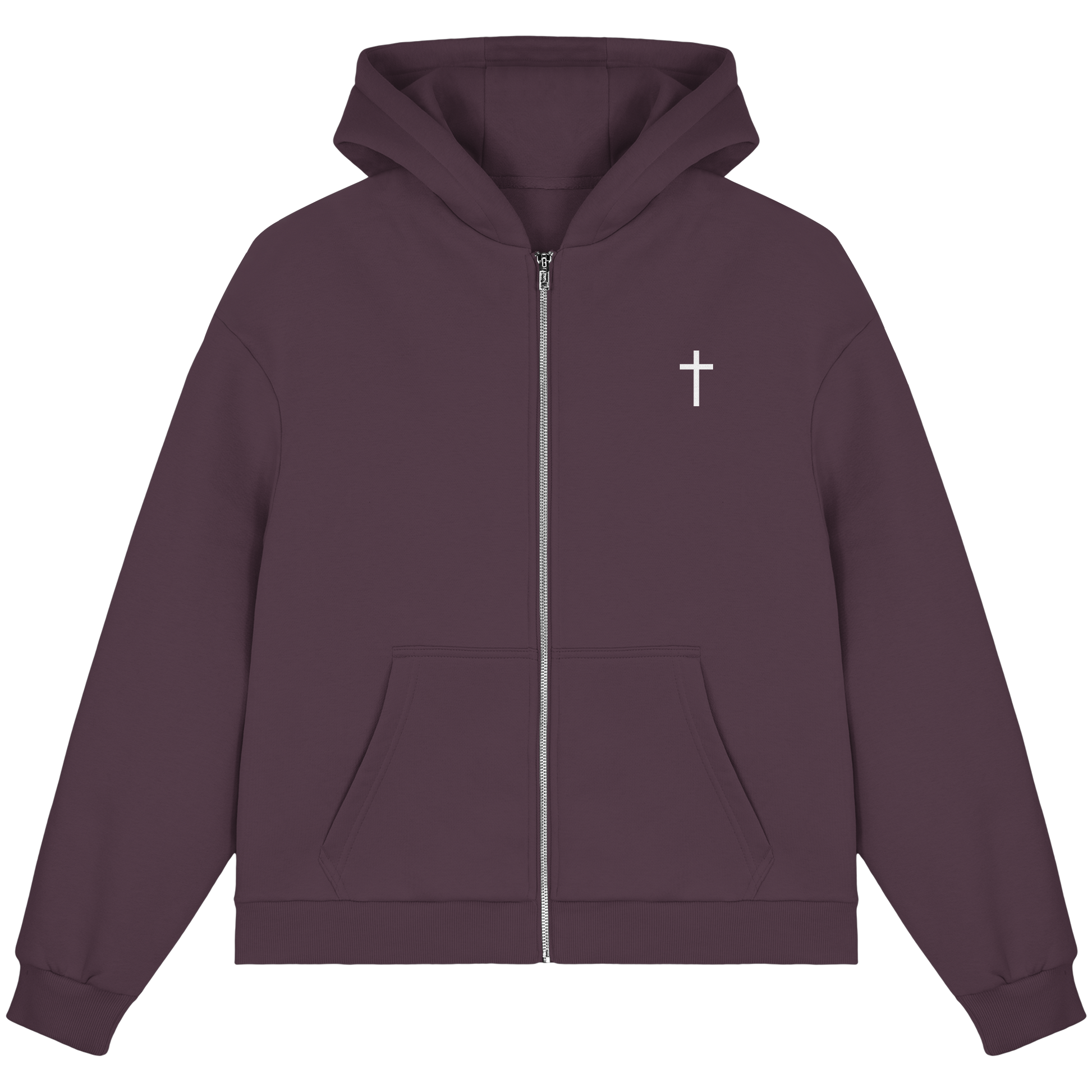 Minimal Kreuz Zip Hoodie