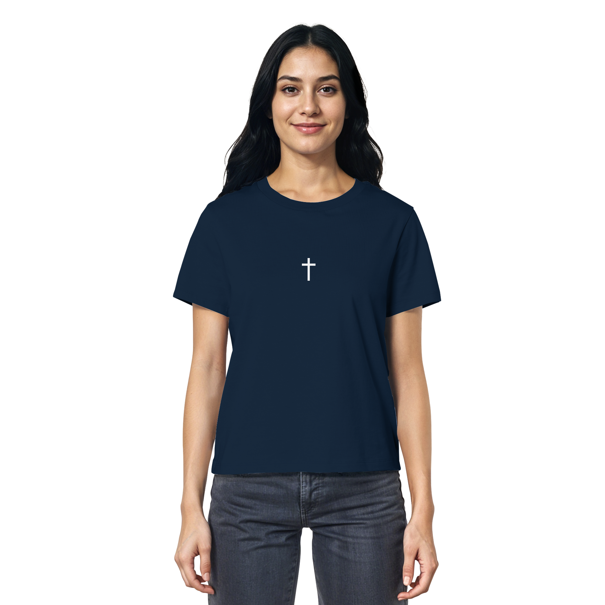 Minimal Kreuz Frauen Bio T-Shirt